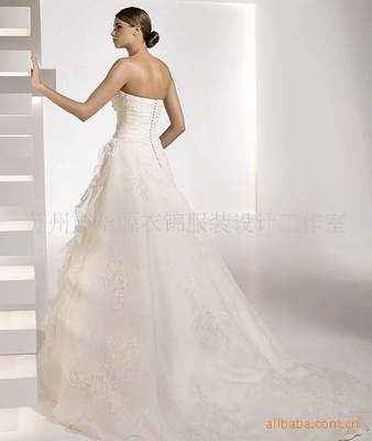 批發(fā)精品手工貼花新娘婚紗禮服 婚紗禮服加工,批發(fā)精品手工貼花新娘婚紗禮服 婚紗禮服加工生產(chǎn)廠家,批發(fā)精品手工貼花新娘婚紗禮服 婚紗禮服加工價(jià)格 - 百貿(mào)網(wǎng)